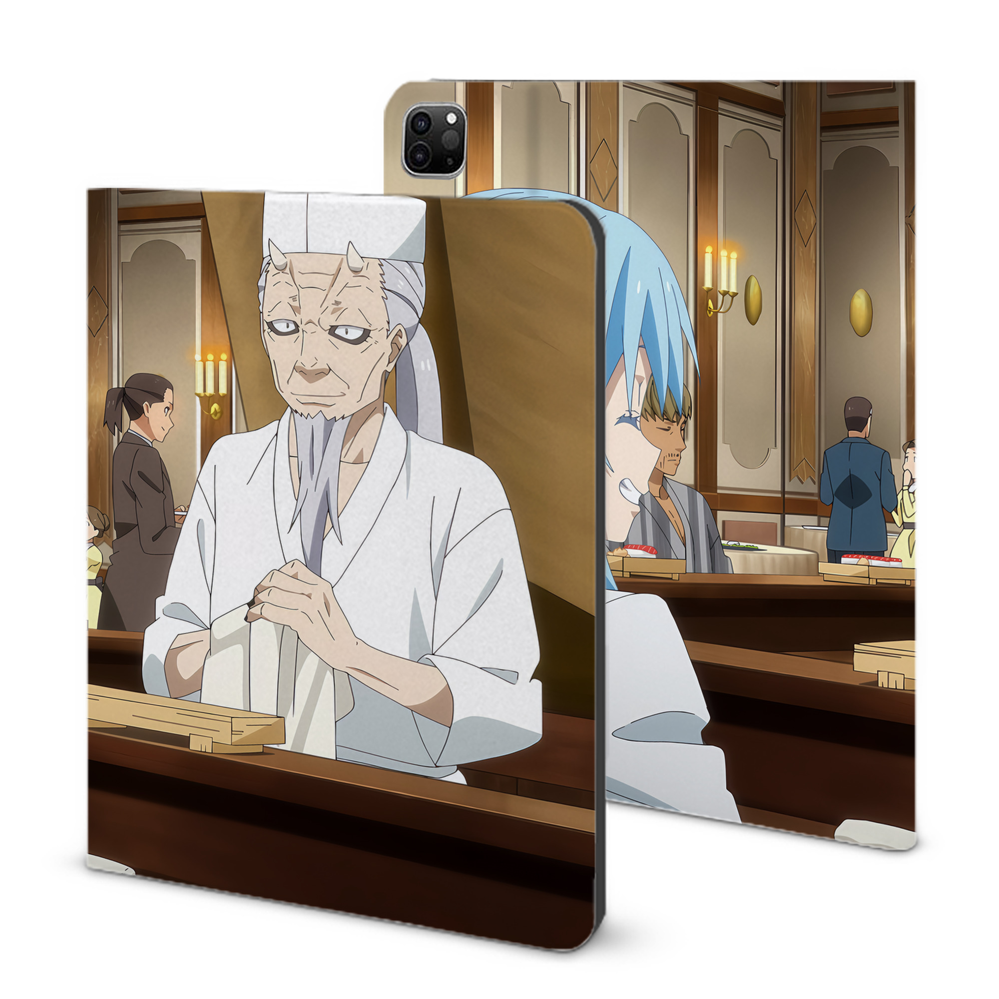 （画像用） 転スラ Regarding Reincarnated to Slime IPad ケース ブック型 PUレザー TPU 耐衝撃 軽量 薄型 ペン収納なし 全面保護 IPad 各モデル対応